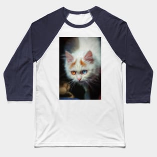 Odd-Eyed Persian Kitten Baseball T-Shirt